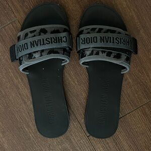 Dior Black and Gray Sandals
